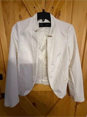 Zara Cream Open-Front Women's Blazer